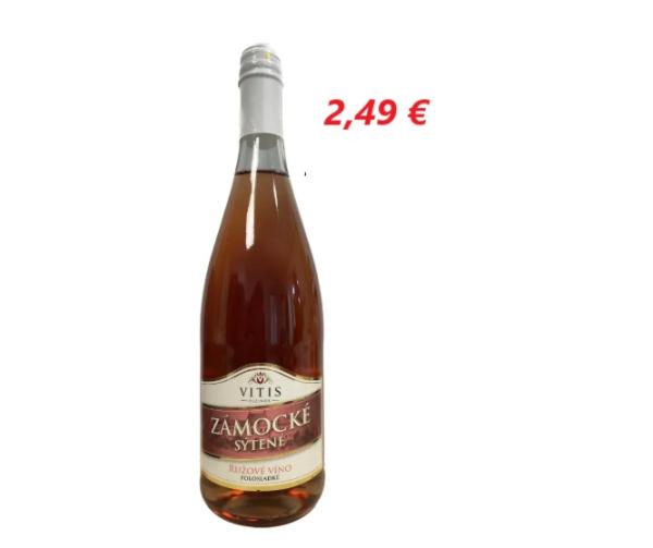 Zámocké sýtené víno, ružové 0,75 l